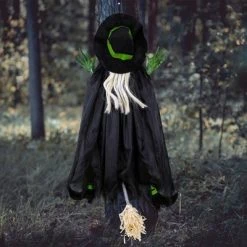 Northlight 4' Crashed Giant Tree Trunk Witch Hanging Halloween Decoration