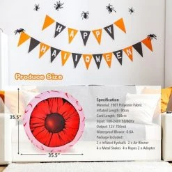 Costway 2 Pack 3 FT Halloween Inflatable Eyeballs w/ Air Blower & Red LED Lights -Hyde and Eek Cosplay Store GUEST 4ff51b9b bf39 4057 8168 06e9eab52394