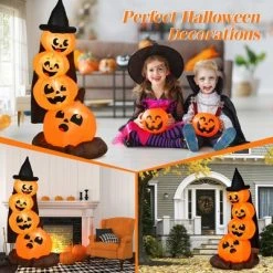 Costway 6.8FT Halloween Inflatable Pumpkin Combo Blow up Pumpkins w/ Witch’s Hat -Hyde and Eek Cosplay Store GUEST 504c9261 3a8a 42f9 b592 546b6fd51013