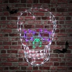 National Tree Company 37" Halloween Lighted Skull Decoration