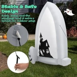 Tangkula 7FT Halloween Inflatable Decoration Outdoor Blow Up Tombstone w/ Waterproof Air Blower Built-in LED Lights 11 Tangkula 7FT Halloween Inflatable Decoration Outdoor Blow Up Tombstone w/ Waterproof Air Blower Built-in LED Lights -Hyde and Eek Cosplay Store GUEST 50ff1366 3089 4337 918e 690bb5fa5d6e