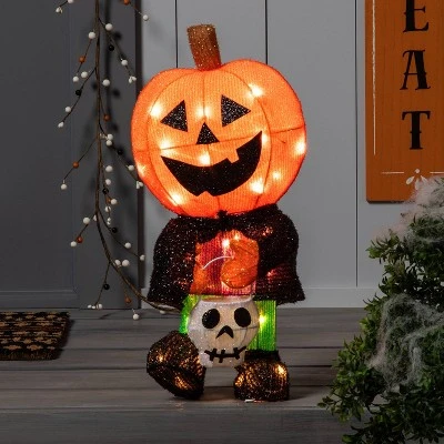 Hyde & EEK! Boutique Light Up Pumpkin Trick-or-Treater Halloween Novelty Sculpture Light - Hyde & EEK! Boutique™ 1 Hyde & EEK! Boutique Light Up Pumpkin Trick-or-Treater Halloween Novelty Sculpture Light - Hyde & EEK! Boutique™
