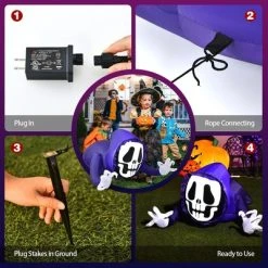 Costway 4 Ft Halloween Inflatable Ghost Outdoor & Indoor Halloween Decoration -Hyde and Eek Cosplay Store GUEST 549b3ea7 ceb2 442a b020 d7155be28fdf