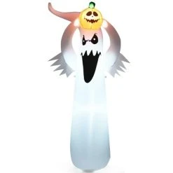 Tangkula Halloween Decoration 6FT Inflatable Blow Up Ghost With Pumpkin LED Lights Yard -Hyde and Eek Cosplay Store GUEST 55bba0e2 54cb 469d b175 24ccc526b391