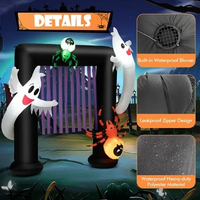 Costway 7.5FT Halloween Inflatable Archway Blow-up Festive Decoration for Backyard Porch 7 Costway 7.5FT Halloween Inflatable Archway Blow-up Festive Decoration for Backyard Porch - Image 7