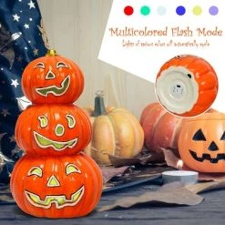 Costway Pre-Lit Halloween Pumpkin Lantern 3 Tiers Hand-Painted Ceramic Pumpkins -Hyde and Eek Cosplay Store GUEST 5630d65d e4b4 49ad 889b 5a18c77c0b1c