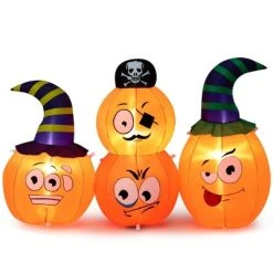 Costway 5 FT Long Halloween Inflatable Decoration 4 Pumpkin Lanterns Combo with Pirate -Hyde and Eek Cosplay Store GUEST 56537b5b eab7 4066 9d57 ca5fb074de02