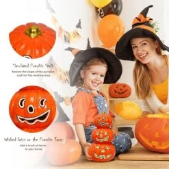 Costway Pre-Lit Halloween Pumpkin Lantern 3 Tiers Hand-Painted Ceramic Pumpkins -Hyde and Eek Cosplay Store GUEST 580b6ba0 dba9 48d6 8910 6297d881a517