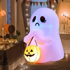 Tangkula 4 FT Halloween Inflatable Decoration, Colorful Inflatable Ghost with Pumpkin Lantern Built-in Flashing LED Lights & Waterproof Air Blower 11 Tangkula 4 FT Halloween Inflatable Decoration, Colorful Inflatable Ghost with Pumpkin Lantern Built-in Flashing LED Lights & Waterproof Air Blower -Hyde and Eek Cosplay Store GUEST 5838e5e1 1fc1 4089 b65e 910b50ce914c