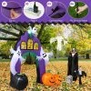 Costway 9 Ft Tall Halloween Inflatable Castle Archway Decor w/ Spider Ghosts &Built-in Lights
