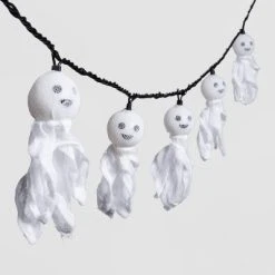 Hyde & EEK! Boutique 10ct Incandescent Fabric Ghost Halloween String Lights - Hyde & EEK! Boutique™ -Hyde and Eek Cosplay Store GUEST 598a0b7e e46c 4a4c b563 613c41fbeb35