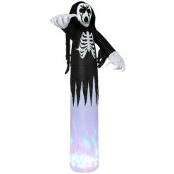 HOMCOM 12ft Halloween Inflatables Outdoor Decorations Skeleton Ghost, Blow Up LED Yard Decor for Garden, Lawn, Party, Holiday, Waterproof -Hyde and Eek Cosplay Store GUEST 5a462c61 bc4f 4a53 b2f2 7ccbfd49fc45