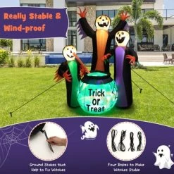 Tangkula 8 FT Tall Halloween Inflatable Three Witch & Magic Potion Pot Decoration w/ Built-in LEDs & Ropes & Stakes for Party Garden Lawn 12 Tangkula 8 FT Tall Halloween Inflatable Three Witch & Magic Potion Pot Decoration w/ Built-in LEDs & Ropes & Stakes for Party Garden Lawn -Hyde and Eek Cosplay Store GUEST 5a5b630a 235d 4196 934f e40516bd503a