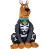 Gemmy Scooby-Doo Skeleton Plush Door Greeter Halloween Decoration - 23 in x 13 in - Multicolored