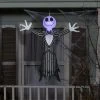 Gemmy Airblown Inflatable Hanging Jack Skellington w/Blinking Lights Disney, 4 ft Tall, Multi
