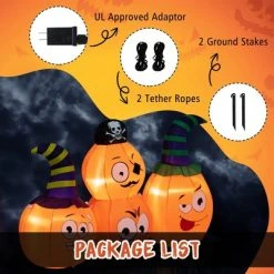 Costway 5 FT Long Halloween Inflatable Decoration 4 Pumpkin Lanterns Combo with Pirate -Hyde and Eek Cosplay Store GUEST 5d41e820 33ae 4d11 bf37 6a14b7a3b718