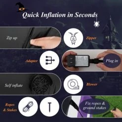 Tangkula 6.5 FT Halloween Inflatable Pumpkin Reaper Giant Blow up Ghost Decoration w/Pumpkin Face Built-in Lights Ground Stakes -Hyde and Eek Cosplay Store GUEST 5dc7c2c0 ff5c 4c35 a4e8 49ae18889fe6