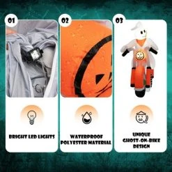Costway 5 FT Halloween Inflatable Ghost Riding on Motor Bike Yard Decor w/ LED Lights 10 Costway 5 FT Halloween Inflatable Ghost Riding on Motor Bike Yard Decor w/ LED Lights -Hyde and Eek Cosplay Store GUEST 5e281301 4c78 4fbf b1b9 34d41e71b05e
