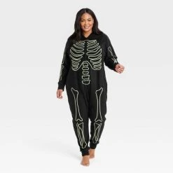 Women's Glow-In-The-Dark Skeleton Halloween Matching Family Union Suit - Hyde & EEK! Boutique™ Black -Hyde and Eek Cosplay Store GUEST 61d02e7a 2f41 4c05 9a7e fd3a6aa3ced1