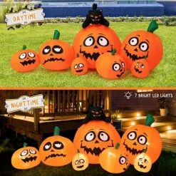 Costway 9.5 FT Long Inflatable Pumpkin Combo w/ Black Cat, Built-in LED Lights -Hyde and Eek Cosplay Store GUEST 67344934 eb23 4be3 8c86 1b34ef6a26af