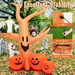 Costway 8 FT Halloween Inflatable Dead Tree w/ Pumpkins Blow up Yard Decoration -Hyde and Eek Cosplay Store GUEST 67933408 1e19 40a9 9859 918bbe5c51da