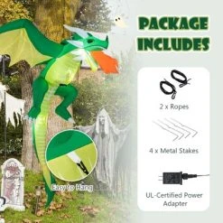 Costway 5 FT Hanging Halloween Inflatable Fire-breathing Dragon Flying Decoration Yard -Hyde and Eek Cosplay Store GUEST 688d1ab9 09f1 492b 9d98 650e77a0a0f1
