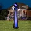 Gemmy Lightshow Airblown Inflatable ShortCircuit Victorian Reaper Giant (Black Light) , 12 ft Tall, Black