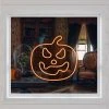 Northlight 15" Orange LED Lighted Neon Style Jack-O-Lantern Halloween Window Silhouette
