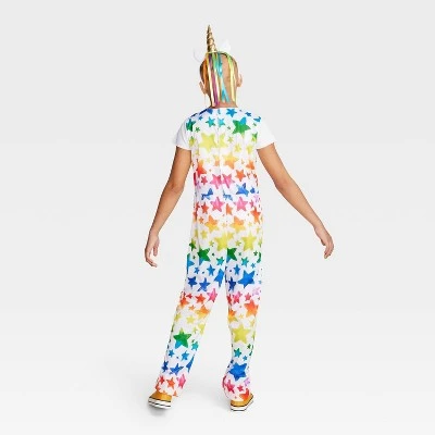 Kids' Rainbow Stars Unicorn Halloween Costume Jumpsuit with Headpiece - Hyde & EEK! Boutique™ 1 Kids' Rainbow Stars Unicorn Halloween Costume Jumpsuit with Headpiece - Hyde & EEK! Boutique™