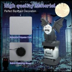 Costway 8.2 FT Halloween Inflatable Gravestone w/ Gargoyle Yard Decoration w/LED Lights -Hyde and Eek Cosplay Store GUEST 6e9a5f09 4724 4723 8fd0 214804fbea5e