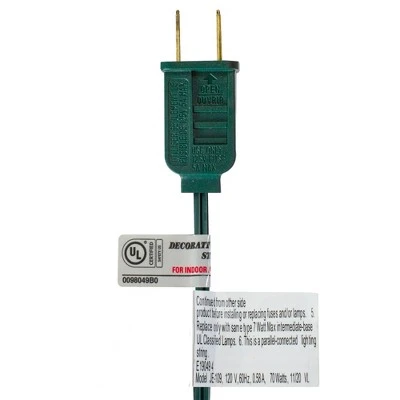 Northlight 10ct Flickering Flame C7 Halloween Lights Green Wire - 9' Amber Yellow 2 Northlight 10ct Flickering Flame C7 Halloween Lights Green Wire - 9' Amber Yellow - Image 2