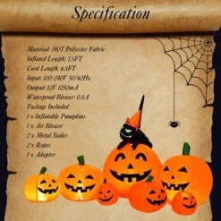 Costway Halloween 7.5 FT Inflatable Pumpkin Combo Decoration w/ Witch Black Cat 16 Costway Halloween 7.5 FT Inflatable Pumpkin Combo Decoration w/ Witch Black Cat -Hyde and Eek Cosplay Store GUEST 72310b8e ad8f 42fe 928c c18e1a346a4d 1