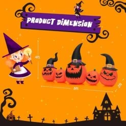 Costway 8 Ft Tall Inflatable Pumpkin Family Waterproof Halloween Yard Decoration w/LED Lights -Hyde and Eek Cosplay Store GUEST 72bead1e c0ff 4433 a6a4 795f53038760
