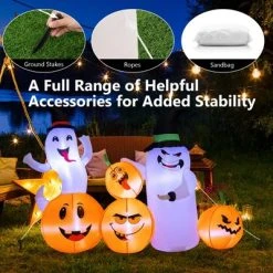 Costway 6 FT Long Halloween Inflatable Decor 4 Pumpkins & Ghosts w/ Built-in LED Lights 12 Costway 6 FT Long Halloween Inflatable Decor 4 Pumpkins & Ghosts w/ Built-in LED Lights -Hyde and Eek Cosplay Store GUEST 72fcadc9 bc18 4747 88dc ab964f636746