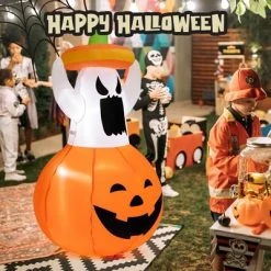 Costway 4FT Halloween Inflatable Decoration Blow-up Ghost w/Hat & Pumpkin Lantern -Hyde and Eek Cosplay Store GUEST 742a772e 9032 4162 a97c 65e5e6835fe2