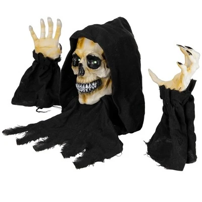 Northlight 8" Spooky Town LED Lighted Grim Reaper with Sound Outdoor Halloween Decoration 3 Northlight 8" Spooky Town LED Lighted Grim Reaper with Sound Outdoor Halloween Decoration - Image 3
