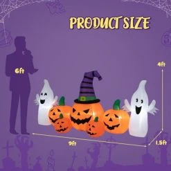 Costway 9FT Long Halloween Inflatable Pumpkins Self Inflating Halloween Pumpkin -Hyde and Eek Cosplay Store GUEST 7f631109 2deb 4010 9d9e 4af8474e663a
