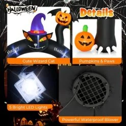 Costway 9FT Halloween Inflatable Cat Archway Blow-up Doorway Decoration with Wizard Cat & Pumpkins Bright LED Lights 14 Costway 9FT Halloween Inflatable Cat Archway Blow-up Doorway Decoration with Wizard Cat & Pumpkins Bright LED Lights -Hyde and Eek Cosplay Store GUEST 84bd8ae3 1ab0 4696 81ad b8ca1be71181