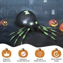 Costway 6FT Halloween Inflatable Blow-Up Spider w/ LED Lights Outdoor Yard Decoration 10 Costway 6FT Halloween Inflatable Blow-Up Spider w/ LED Lights Outdoor Yard Decoration -Hyde and Eek Cosplay Store GUEST 8533f0ec c34a 4888 ab9e faf9a279c735