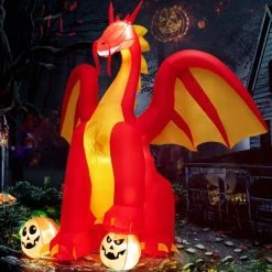 Costway 10 FT Inflatable Giant Animated Fire Dragon Outdoor Halloween Decor w/Lights -Hyde and Eek Cosplay Store GUEST 85ee9f07 0af9 48d9 8597 707d94dcf5e3