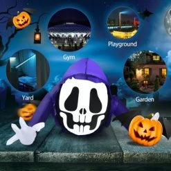 Costway 4 Ft Halloween Inflatable Ghost Outdoor & Indoor Halloween Decoration -Hyde and Eek Cosplay Store GUEST 86a8403d 42f1 432e b89d c64f4a00edeb
