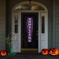 National Tree Company 40" Halloween Neon Style Alien Decoration -Hyde and Eek Cosplay Store GUEST 870816aa 1fde 449b b285 6df28f6f74ba