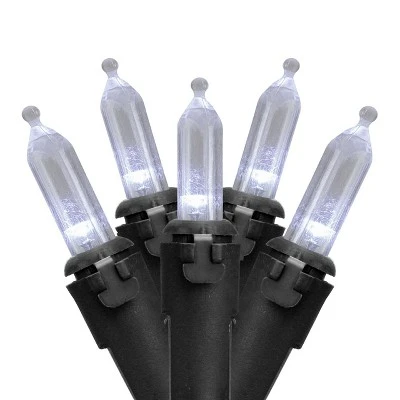 Northlight 100-Count Pure White LED Mini Christmas Lights, 33 ft, Black Wire 1 Northlight 100-Count Pure White LED Mini Christmas Lights, 33 ft, Black Wire