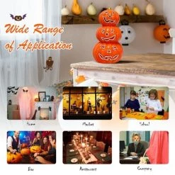Costway Pre-Lit Halloween Pumpkin Lantern 3 Tiers Hand-Painted Ceramic Pumpkins -Hyde and Eek Cosplay Store GUEST 89921200 ba66 493d bb19 5bb6d979de4d