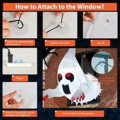 Costway 3.3' Halloween Inflatable Ghost Blow Up Flying Halloween Decoration for Party -Hyde and Eek Cosplay Store GUEST 8ad3f080 8f46 45f9 9775 971ce9885d6e