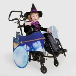 Kids' Adaptive Flying Witch Halloween Costume Wheelchair Cover with Hat - Hyde & EEK! Boutique™ Multicolor