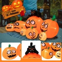 Costway 9.5 FT Long Inflatable Pumpkin Combo w/ Black Cat, Built-in LED Lights -Hyde and Eek Cosplay Store GUEST 8d57aa74 ac27 453b 8ba5 a4f4de36a1d7