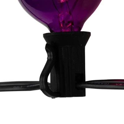 Northlight 10-Count Orange and Purple G40 Globe Halloween Lights, 9ft Black Wire 4 Northlight 10-Count Orange and Purple G40 Globe Halloween Lights, 9ft Black Wire - Image 4