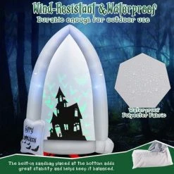 Costway 7 FT Halloween Inflatable Tombstone Yard Decoration w/Bat LED Projector -Hyde and Eek Cosplay Store GUEST 9399206a e28b 4f20 a79d 3227eb4c6ed7