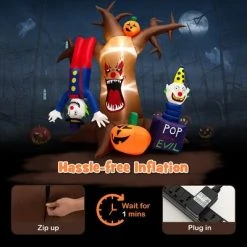 Costway 8 FT Halloween Inflatable Tree Giant Blow-up Spooky Dead Tree with Pop-up Clowns -Hyde and Eek Cosplay Store GUEST 94f71592 510d 4856 9fc1 8a11bd0cf082